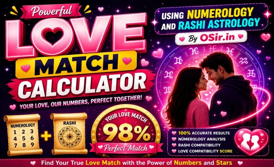 Powerful Love Match Calculator Using Numerology and Rashi Astrology